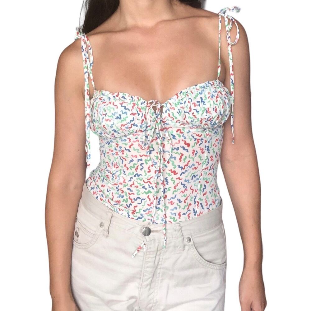 Realisation Par The Ana Top - XS - White Squiggle